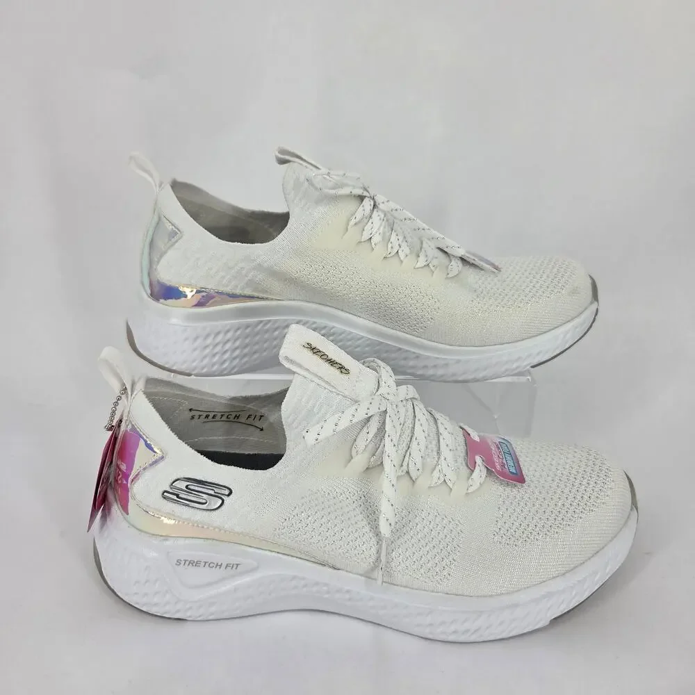 NEW Skechers Gravity Experience Solar Fuse White Holo Sneaker Women's 9 NIB